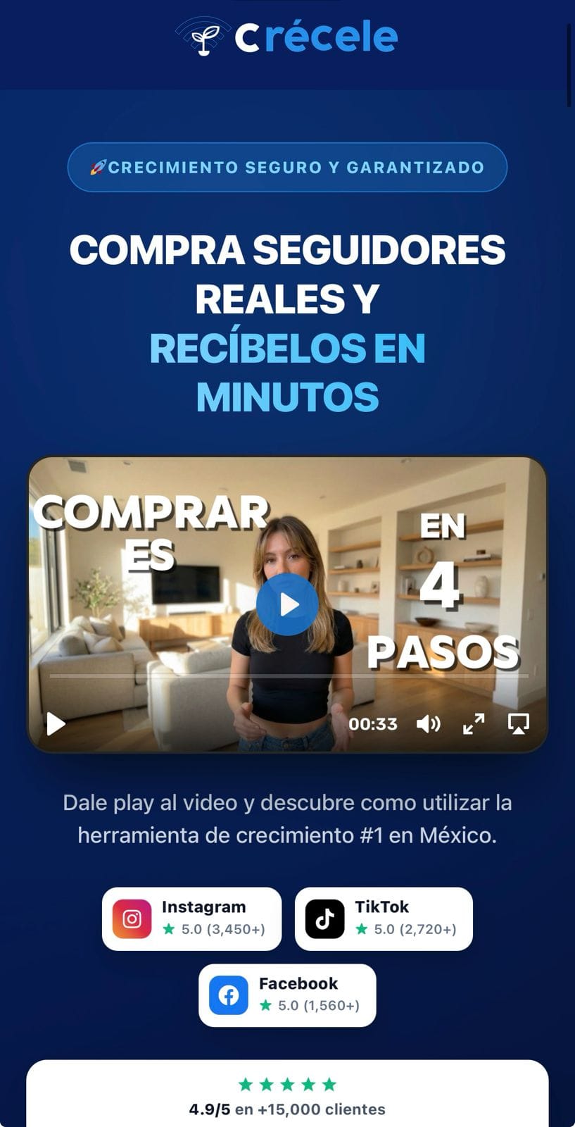 Desarrollo web y plataforma digital Crecele Tú por pro-sites.mx